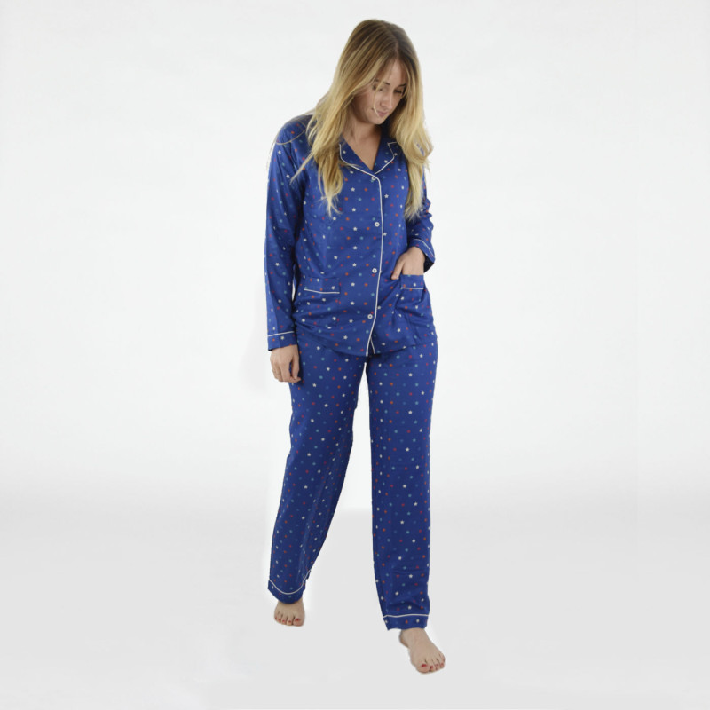 Pyjama long Etoiles en viscose