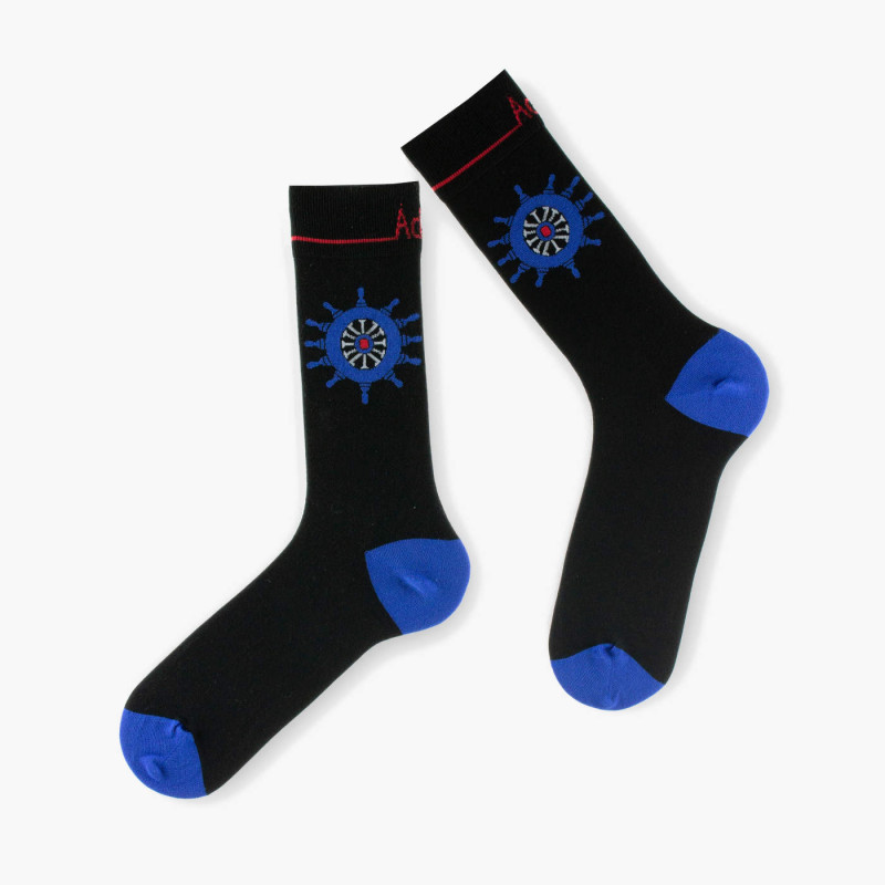 Mi chaussettes Gouvernail, made in France. Taille unique. Mi chaussettes Gouvernail, made in France. Taille unique.