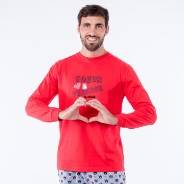 Pyjama long homme Coeur à prendre