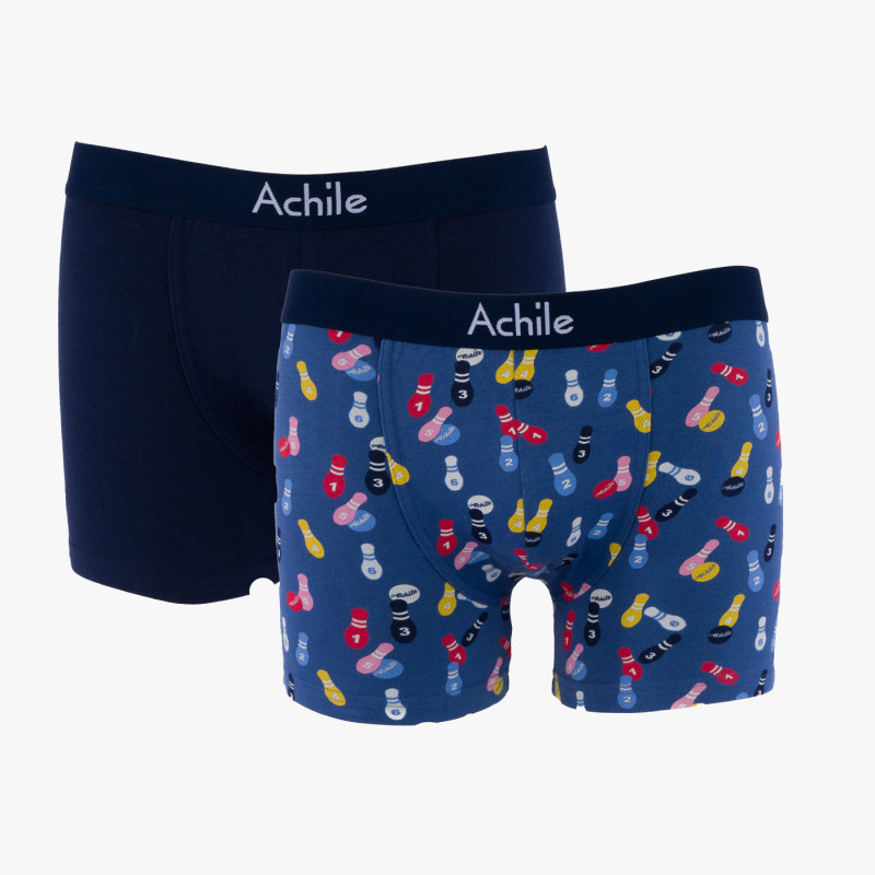 Lot de 2 shortys homme C'est la quille en coton biologique semi de quilles et uni marine