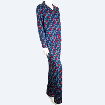 Pyjama long femme Coeurs en viscose