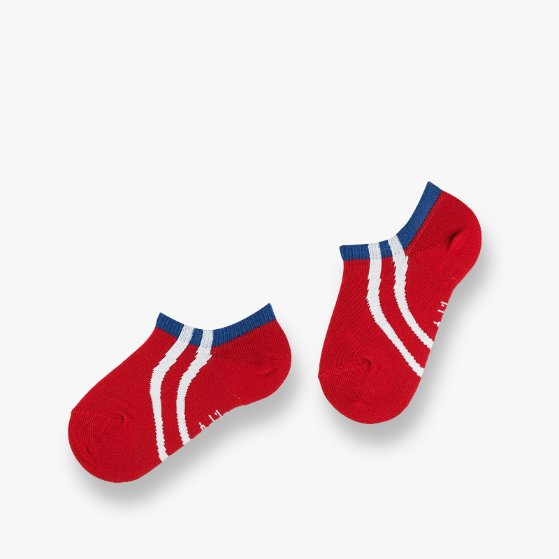 chaussettes enfant rouges invisibles en coton